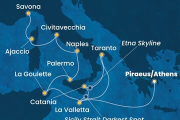 Costa Fascinosa - Řecko, Malta, Itálie, Tunisko, Francie (z Pirea)