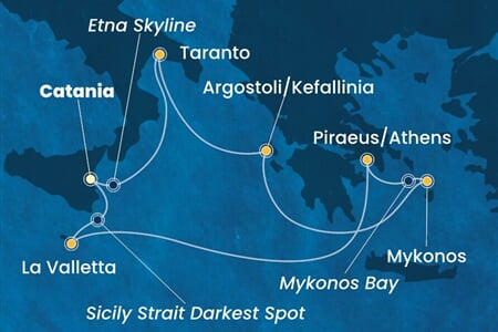 Costa Fascinosa - Itálie, Řecko, Malta (Catania)