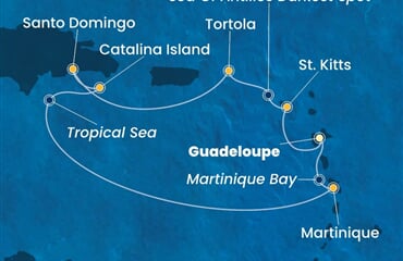 Costa Fascinosa - Nizozemské Antily, Panenské o. (britské), Dominikán.rep. (Pointe-a-Pitre)