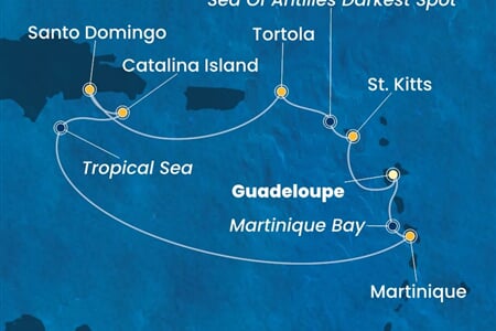 Costa Fascinosa - Nizozemské Antily, Panenské o. (britské), Dominikán.rep. (Pointe-a-Pitre)