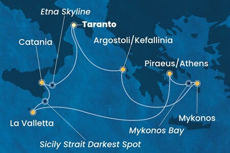 Costa Fascinosa - Řecko, Malta, Itálie (Taranto)