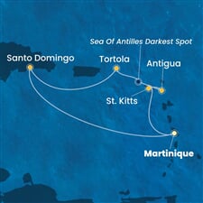 Costa Favolosa - Nizozemské Antily, Panenské o. (britské), Dominikán.rep. (Fort-de-France)