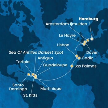 Trasa plavby CFA-HAM24A04