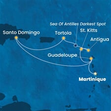 Costa Favolosa - Nizozemské Antily, Panenské o. (britské), Dominikán.rep. (Fort-de-France)