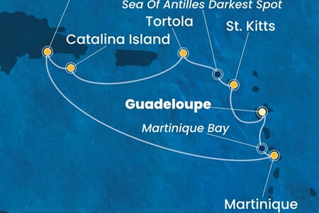 Costa Favolosa - Nizozemské Antily, Panenské o. (britské), Dominikán.rep. (Pointe-a-Pitre)