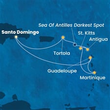 Costa Favolosa - Dominikán.rep., Nizozemské Antily, Panenské o. (britské) (Santo Domingo)