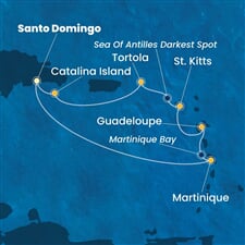 Costa Favolosa - Dominikán.rep., Nizozemské Antily, Panenské o. (britské) (Santo Domingo)