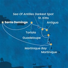 Costa Favolosa - Dominikán.rep., Nizozemské Antily, Panenské o. (britské) (Santo Domingo)