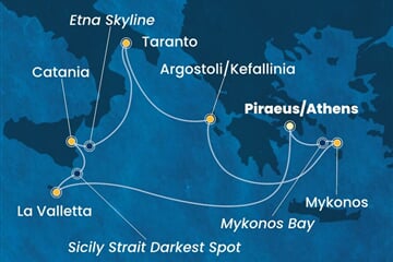 Costa Fascinosa - Řecko, Malta, Itálie (z Pirea)