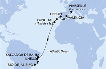 MSC Musica - Francie, Španělsko, Portugalsko, Brazílie (z Marseille)