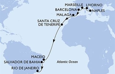 MSC Virtuosa - Itálie, Francie, Španělsko, Brazílie (Neapol)