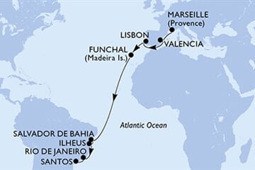 MSC MUSICA - Francie, Španělsko, Portugalsko, Brazílie (z Marseille)