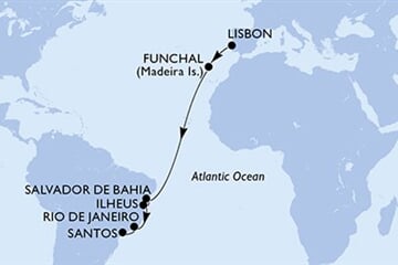 MSC Musica - Portugalsko, Brazílie (z Lisabonu)