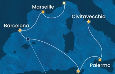 Costa Smeralda - Itálie, Francie, Španělsko, Tunisko (ze Savony)