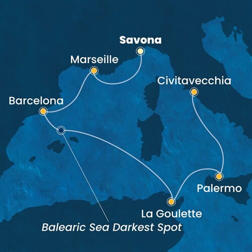 Trasa plavby CSM-SVN06A38