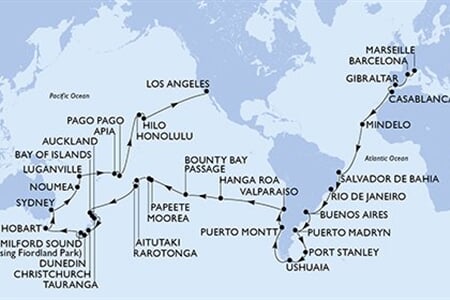 MSC MAGNIFICA - Franciaország, Spanyolország, Gibraltár, Marokkó, Zöld-Fok, ... (a Marseille-ből)