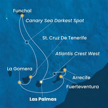 Trasa plavby CFO-LPA07A17
