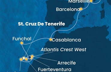 Costa Fortuna - Španělsko, Portugalsko, Maroko, Francie, Itálie (Santa Cruz de Tenerife)