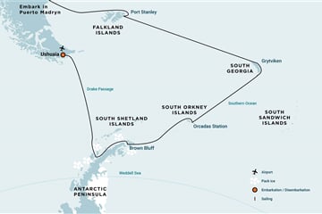 Falkland Islands, South Georgia & Antarctic Peninsula (m/v Ortelius)