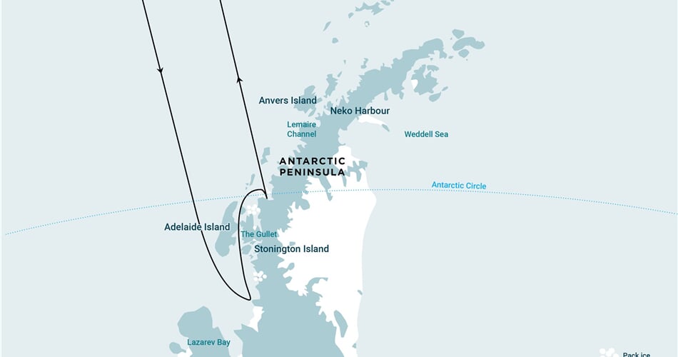 Trasa plavby Oceanwide Expedition OW-OTL31-28