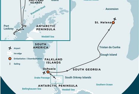 Atlantic Odyssey, incl. Antarctic Peninsula to St. Helena (m/v Plancius)
