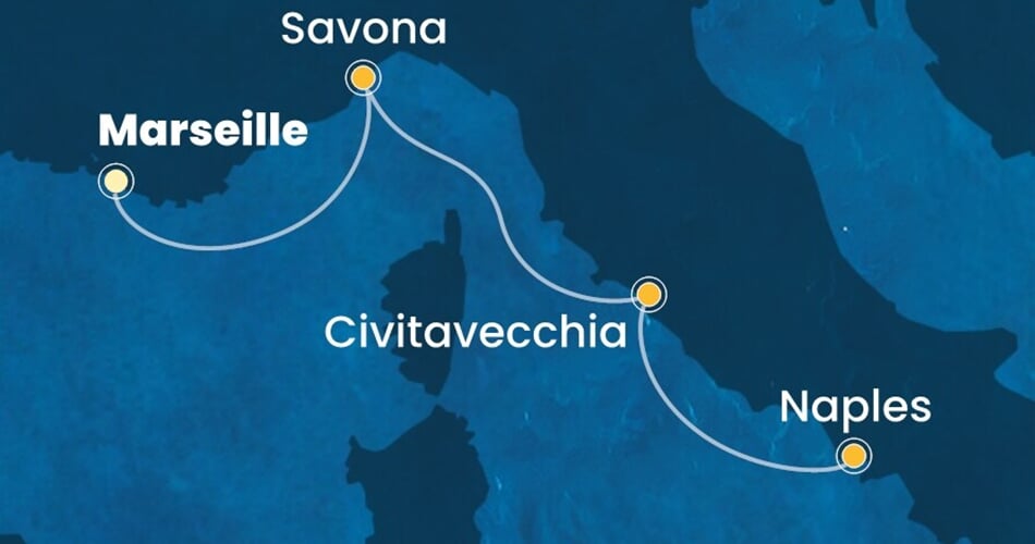 Trasa plavby CFS-MRS03A23