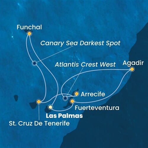 Trasa plavby CFO-LPA07A13