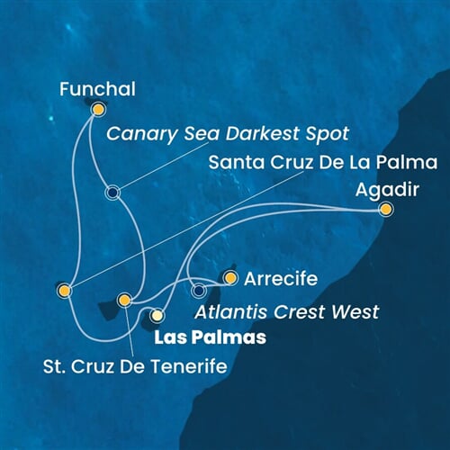 Trasa plavby CFO-LPA07A16