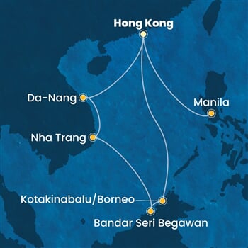 Trasa plavby CSE-HKG11A01