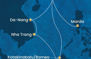 Costa Serena - Čína, Malajsie, Brunej, Vietnam, Filipíny (z Hongkongu)