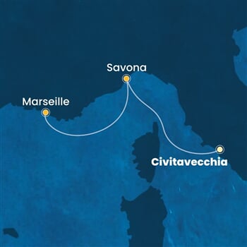 Trasa plavby CSM-CIV02A1C