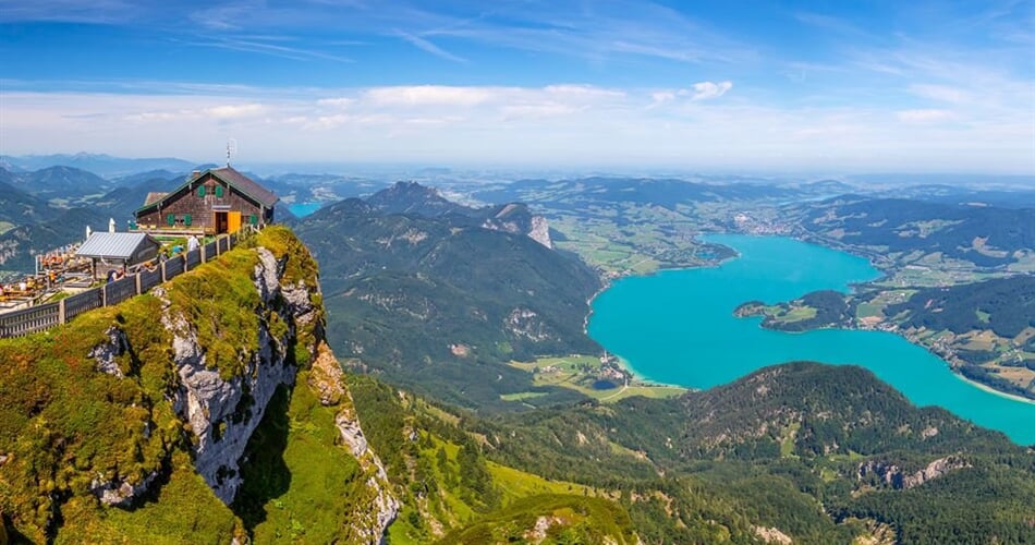 Vrchol Schafberg - pěší turistika v Solné komoře
