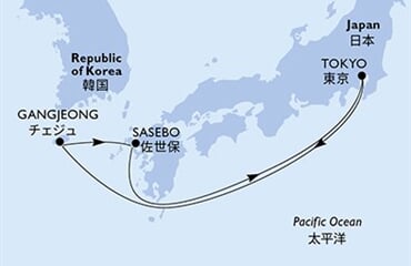 MSC Bellissima - Japonsko, Jižní Korea (z Tokia)