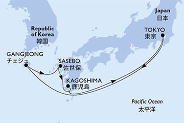 MSC Bellissima - Japonsko, Jižní Korea (z Tokia)