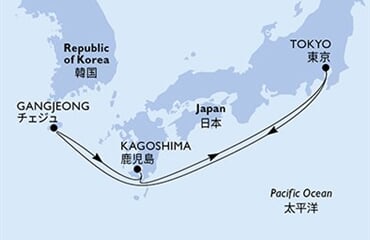 MSC Bellissima - Japonsko, Jižní Korea (z Tokia)