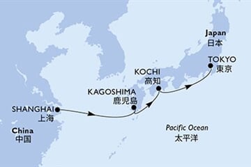 MSC BELLISSIMA - Čína, Japonsko (ze Šanghaje)