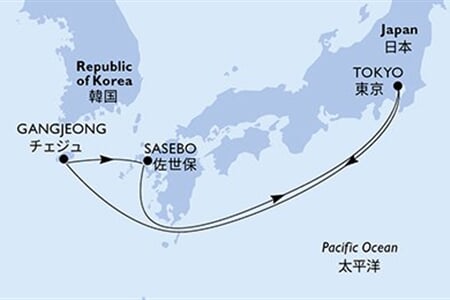 MSC BELLISSIMA - Japonsko, Jižní Korea (z Tokia)