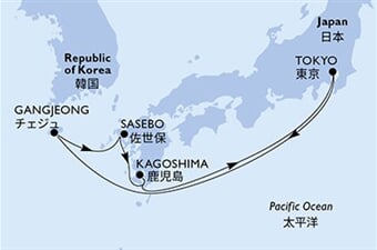 MSC Bellissima - Japonsko, Jižní Korea (z Tokia)