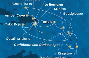 Costa Fascinosa - Dominikán.rep., Turks a Caicos, Sv.Vincenc a Grenadiny, Nizozemské Antily, Panenské o. (britské) (z La Romana)