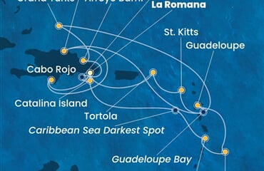 Costa Fascinosa - Dominikán.rep., Nizozemské Antily, Panenské o. (britské), Turks a Caicos (z La Romana)