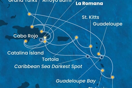 Costa Fascinosa - Dominikán.rep., Nizozemské Antily, Panenské o. (britské), Turks a Caicos (z La Romana)