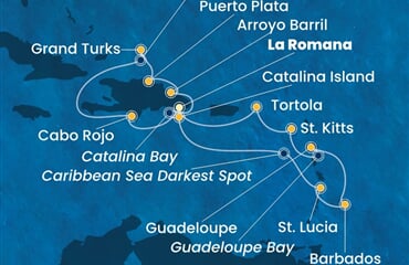 Costa Fascinosa - Dominikán.rep., Turks a Caicos, Nizozemské Antily, Panenské o. (britské) (z La Romana)
