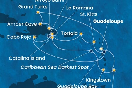 Costa Fascinosa - Nizozemské Antily, Panenské o. (britské), Dominikán.rep., Turks a Caicos, Sv.Vincenc a Grenadiny (Pointe-a-Pitre)