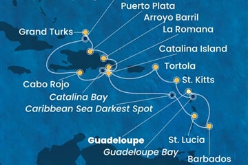 Costa Fascinosa - Nizozemské Antily, Panenské o. (britské), Dominikán.rep., Turks a Caicos (Pointe-a-Pitre)