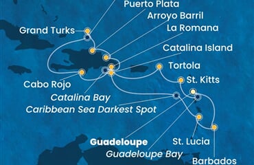 Costa Fascinosa - Nizozemské Antily, Panenské o. (britské), Dominikán.rep., Turks a Caicos (Pointe-a-Pitre)