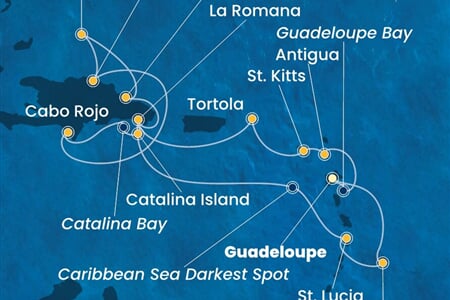 Costa Fascinosa - Nizozemské Antily, Panenské o. (britské), Dominikán.rep., Turks a Caicos (Pointe-a-Pitre)