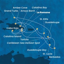 Costa Fascinosa - Dominikán.rep., Nizozemské Antily, Panenské o. (britské), Turks a Caicos (z La Romana)
