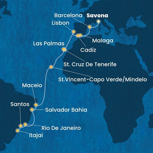 Trasa plavby CDI-SVN23A06