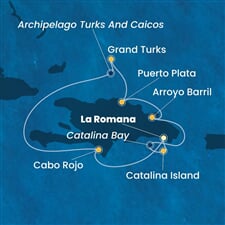 Costa Fascinosa - Dominikán.rep., Turks a Caicos (z La Romana)