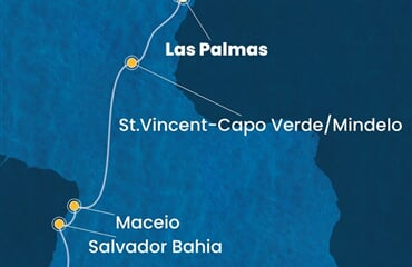 Costa Diadema - Španělsko, Kapverdy, Brazílie (Gran Canaria)